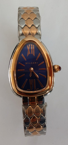 Reloj Bnlgr Mod. Serpentie Seduttorie Dama Correa Oro Rosa/plata Bisel Oro Rosa Caratula Azul (Usado)