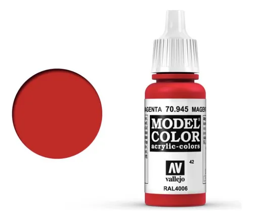 Vallejo Model Color 17ml Pintura Acrílica Color 42 Magenta 70.945