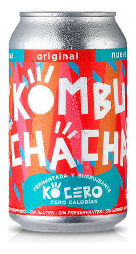 Pack 4 Bebidas Burbujeantes Kombuchacha Original 350ml