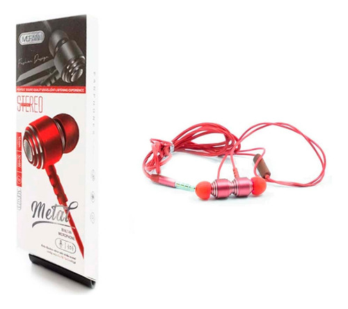 Auriculares Con Cable In Ear Mf023 Rojo