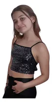 Comprar Top Lentejuelas Fiesta Noche Teens Moda Brillos Mia Store