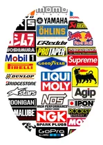 Comprar Stickers Vinilo Motos Cascos Autos Bici X15 Calcomanias