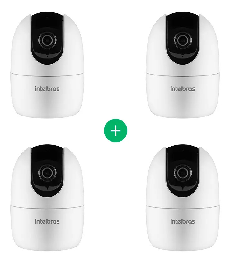 Kit Câmera Inteligente Intelbras Im4 C - 4 Unidades Cor Branco