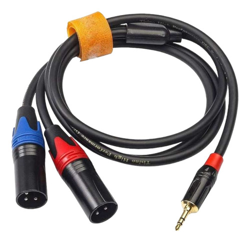 Cable De Audio Trs Mini Plug 3.5mm A Dual Xlr Macho 3 Metros