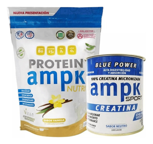 Combo Ampk Proteina Vainilla 506g + Ampk Creatina 150g