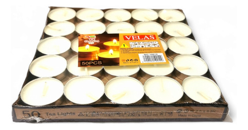 Velas Flotantes Tealight Pack 50 Unidades Blancas 