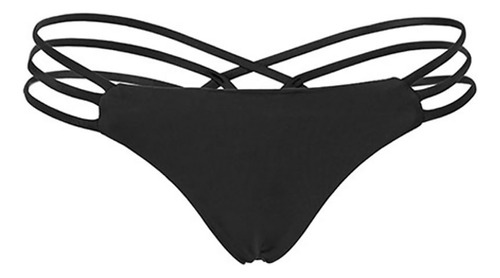 Pantalones De Baño Negros Sexy Con Tiras, Talla L