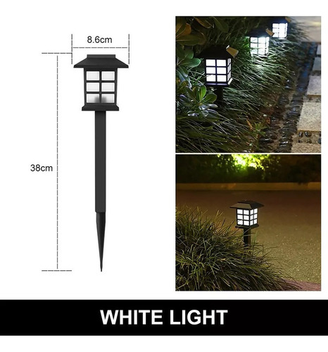 6 Faroles Led Solares, Con Estaca De Jardín N