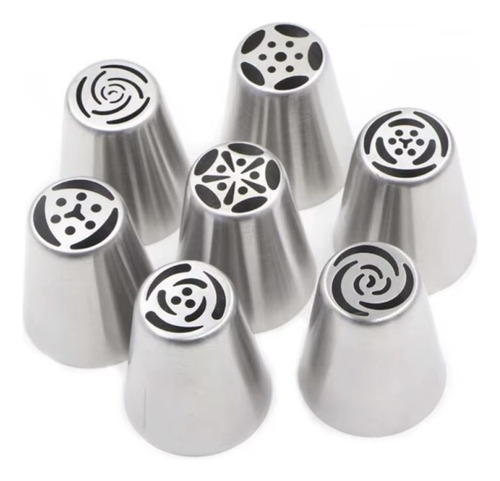 Kit Confeiteiro 12 Bicos Russos Confeitar Aço Inox Doces Tamanho Médio