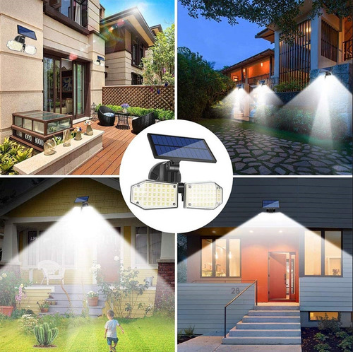 P Lampara Led Solar Exterior Sensor Luces Foco 3modos 78 Led