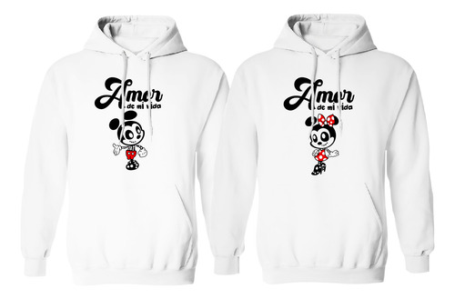 Sudaderas Pareja Minnie Y Mickey Amor Mío Amor Amistad