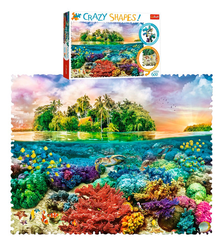 Puzzle Rompecabezas 600 Pzs Trefl Isla Tropical Crazy Shapes