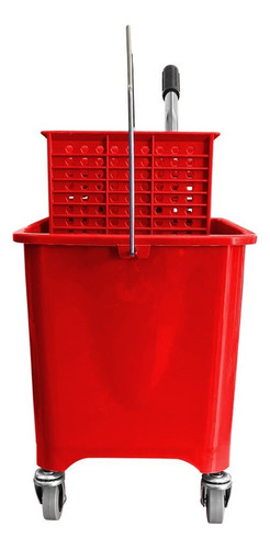 Cubeta Con Exprimidor 20l Color Rojo