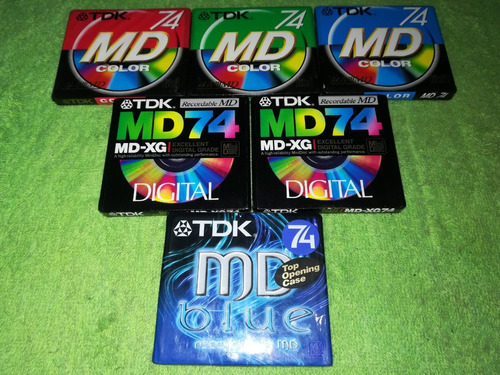 Eam Pack 6 Md Digital Mini Disc Tdk 74 Japoneses Sellados