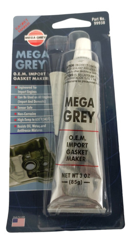 Silicon Gris Alta Temperatura Mega Grey 90gr