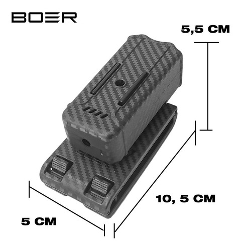Imagen 2 de 8 de Funda Pistolera Táctica Polímero Boer Nivel 2 Porta Cargador