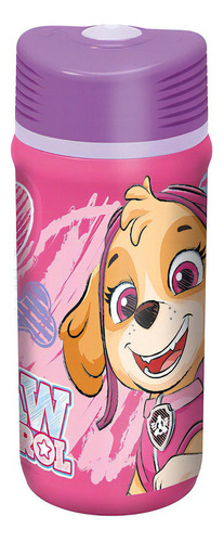 Botella Plástica Paw Patrol Twister 390 Ml Libre Bpa Color Rosa