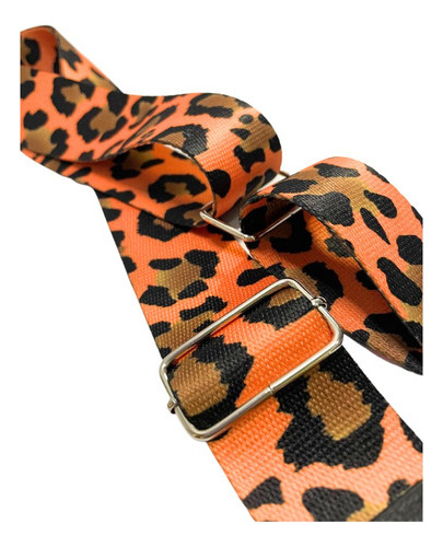 Correa Cartera Bandolera Kralice - Animal Print Naranja 