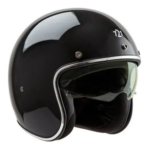 Casco Abierto Hawk 721 Classic Negro Brillante - Rvm