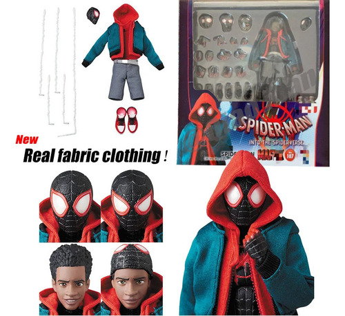 M0r Figura De Acción Mafex 107 Spiderman Miles Morales,
