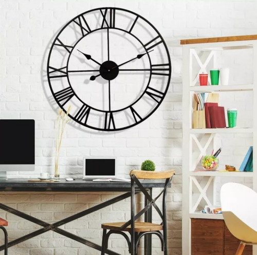 Reloj De Pared Vintage 47 Cm 3d Grande Retro Hierro