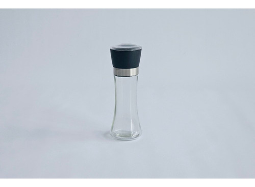 Pimentero Molinillo Pimienta De Vidrio Y Cerámica 195 Ml Color Negro