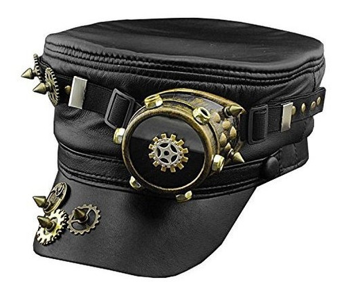Sombreros - Men's Steampunk Gear Goggle Black Hat Vintage Re
