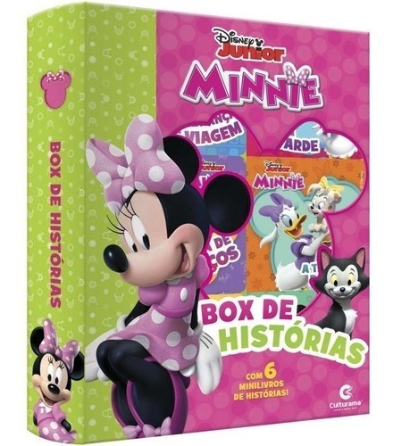 Box De Livros De Histórias Minnie Mouse Disney 6 Livrinhos