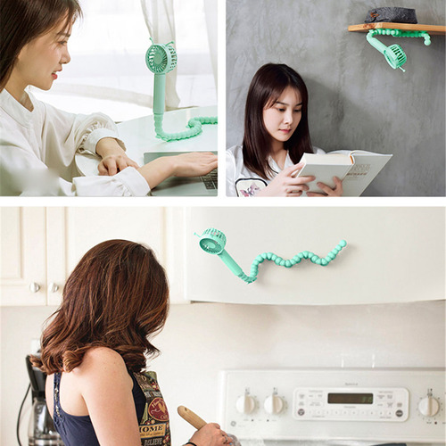 (gn)cup Neck Fan Usb Rechargeable 3 Speed Flexible Air Coole