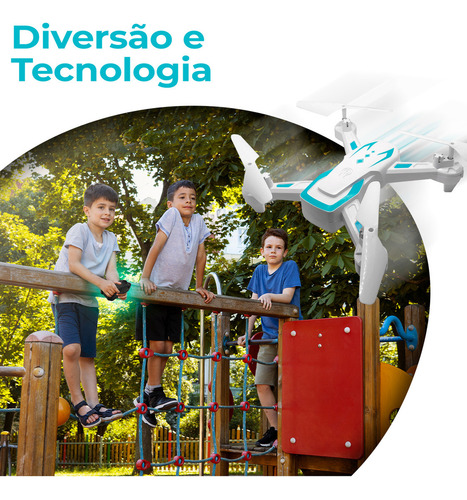 Drone Quadricóptero Com Câmera E Led Tech Spy Controle