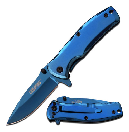 Navaja Tac-force Tactica Apertura Asistida 4 Colores Tf-847 Color Azul Metalico