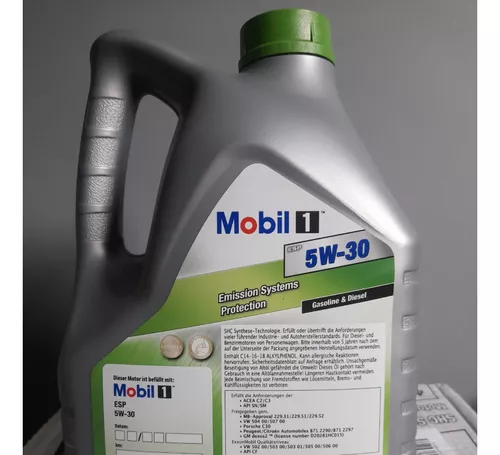 Mobil 1 151060 ESP Formula 5W-30 Aceite de motor, dorado, 5 litros