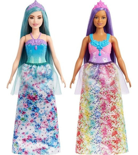 Muñeca Barbie Dreamtopia Princesa Cabello Azul Figura Mattel