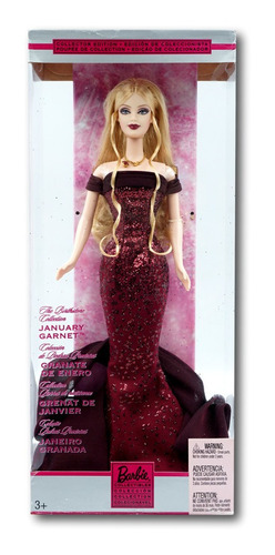 Barbie  Birthstone Collection January Garnet Int 2002 Ed