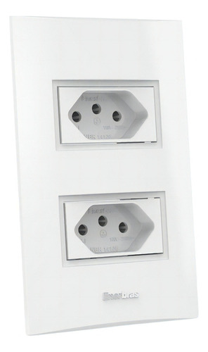 Tomada Dupla 10a Conjunto Beleze 1427-en Enerbras Cor Branco