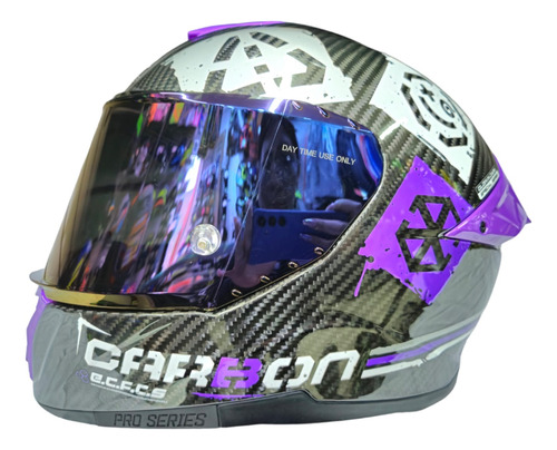 Casco En Carbono Shaft Pro 620 C Evo, Certificado Ece 2206.