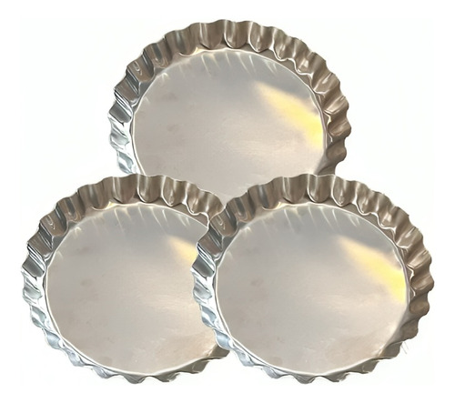 Set X 3 Molde Pastafrola  Individual Aluminio Nº16 Almandoz