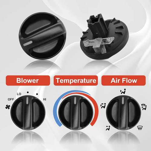 3pcs Ac Calentador Ventilador Control Perilla Compatible...