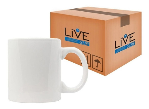36 Canecas Brancas Porcelana Importada Sublimação 325ml Aaa+