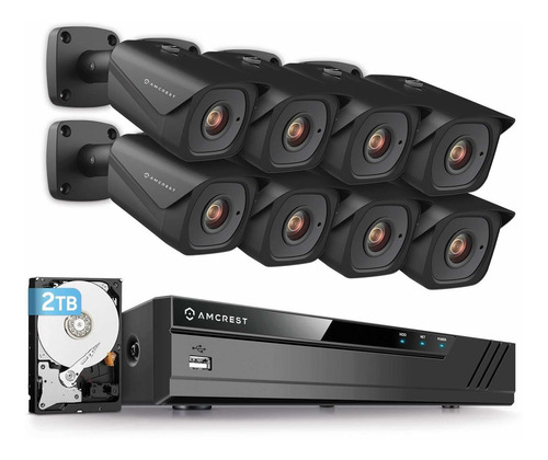 Amcrest Sistema Camara Seguridad 4k Nvr Poe 8ch 8 X Ip67 Ip