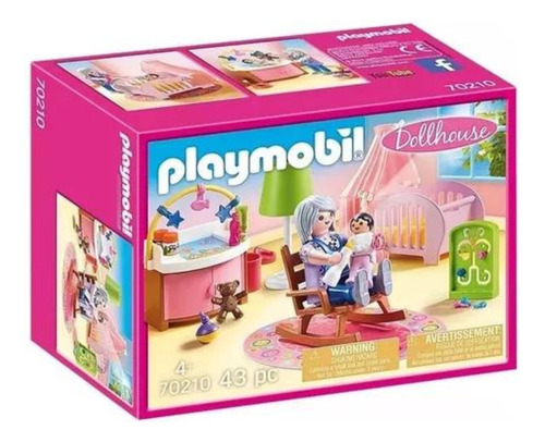 Playmobil Dormitorio Del Bebe 70210 Dollhouse 43 Piezas Pg