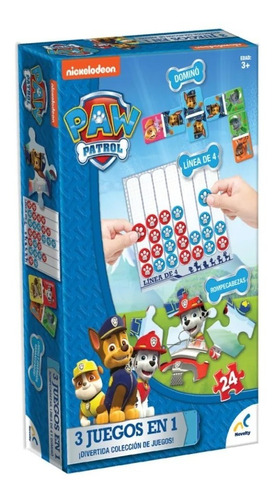 Set De Juegos 3 En 1 Paw Patrol, Caja Carton