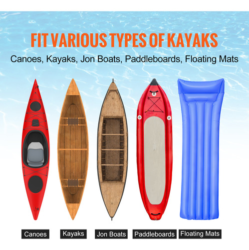 Vevor Carro De Kayak Inflable Con Neumáticos, Carga De 350l