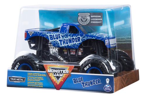 Vehículo Fundido Monster Jam Blue Thunder A Escala 1:24