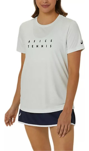 Playera Tennis Asics Court Graphic Verde Mujer 2042a259.415