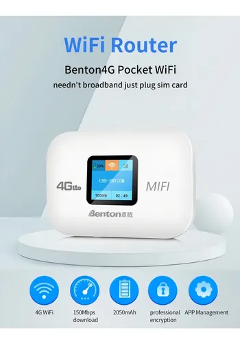 Roteador Portátil 4G LTE Wi-Fi Neoxtek SIM Card 150Mbps Bateria