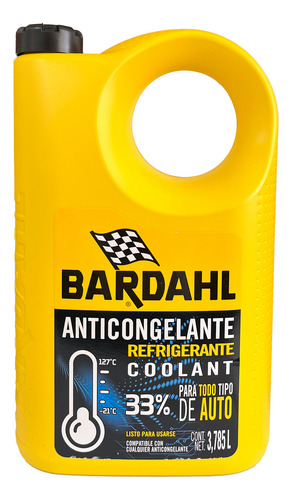 Anticongelante Bardahl Coolant 3.785 L Verde Caja 4 Pzs