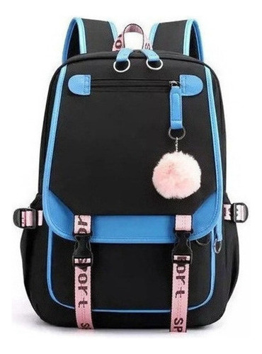 Mochila Coreana Kawaii Para Jóvenes Xiux Con Interfaz Usb