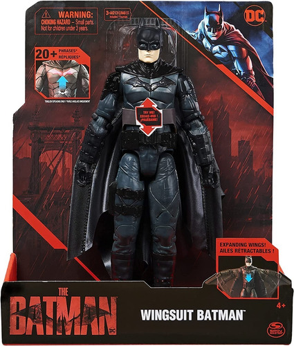 Muñeco Wingsuit Batman 30cm The Batman Figura Articulada - 