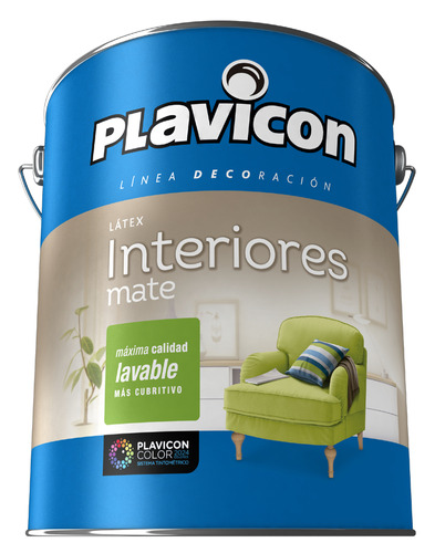 Latex Plavicon Interior Blanco Mate Lavable 20 Litros